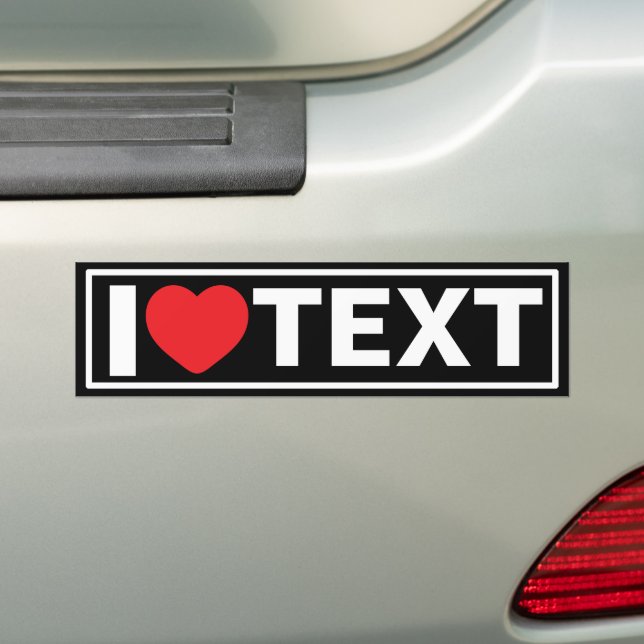 Adesivo de Para-choque Personalizado Eu Amo Modern (No carro)