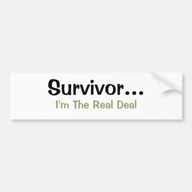 Adesivo de para-choque Survivor Eu Sou O Cara Cert (Frente)