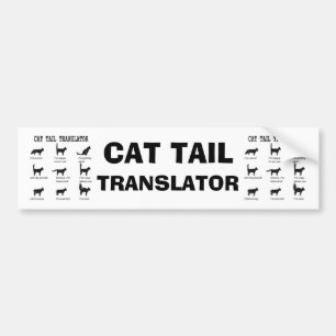 ADESIVO DE PARA-CHOQUE TRADUTOR DE RABO DE GATO