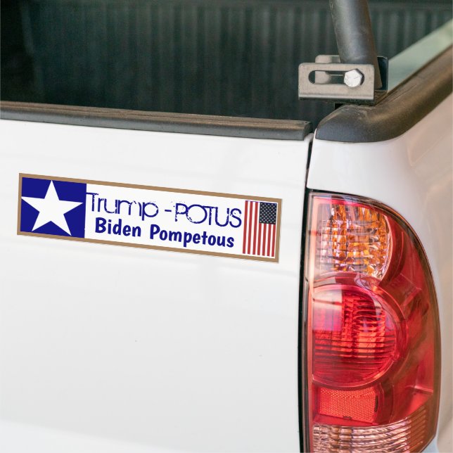 Adesivo de Para-choque Trump Biden Pompetous (No caminhão)