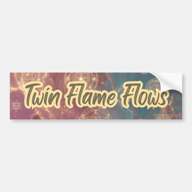 Adesivo de Para-choque Twin Flame Flows (Frente)