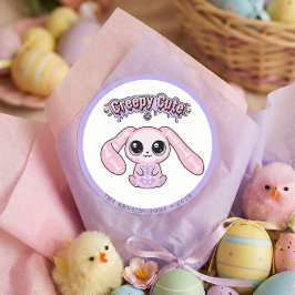 Adesivo de Páscoa de Coelho Pastel Goth Fofo e Sin