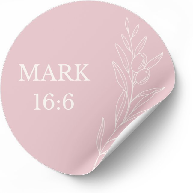 Adesivo de Páscoa Marcos 16:6 – Ele Ressuscitou (Faith-based Easter sticker inspired by Scripture and resurrection hope.)