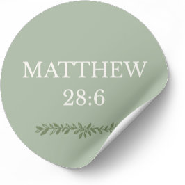 Adesivo de Páscoa Mateus 28:6 – Ele Ressuscitou