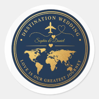 Adesivo de Passaporte para Casamento de Destino Na