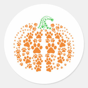Adesivo de Pata de Abóbora de Halloween