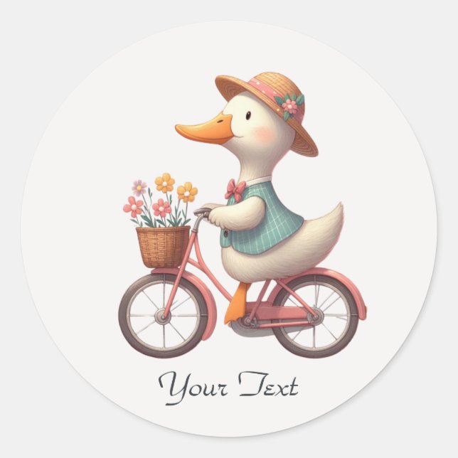 Adesivo de Patinho de Bicicleta Floral (Frente)