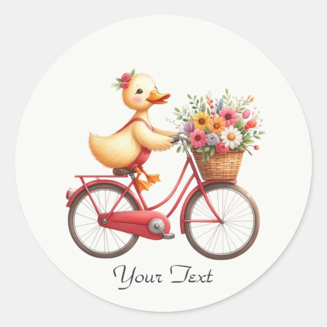 Adesivo de Patinho de Bicicleta Floral (Frente)