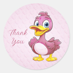 Adesivo de Pato Rosa