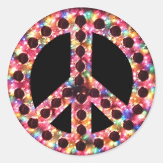 adesivo de paz de 5 cores