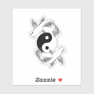 Adesivo de peixe Koi Ying Yang