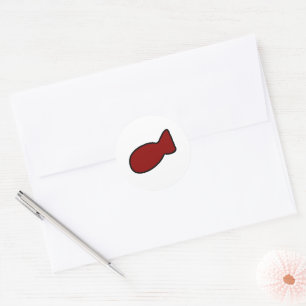 Adesivo de peixe vermelho personalizável