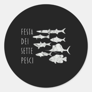Adesivo De Peixes Itália T- Véspera De Natal Sete 7 Peixes