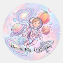 Adesivo de Pequeno Astronauta Pastel Fofo - Espaço