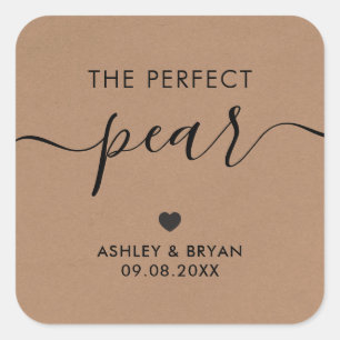 Adesivo de Pera Perfeita, Etiqueta de Presente, Kr