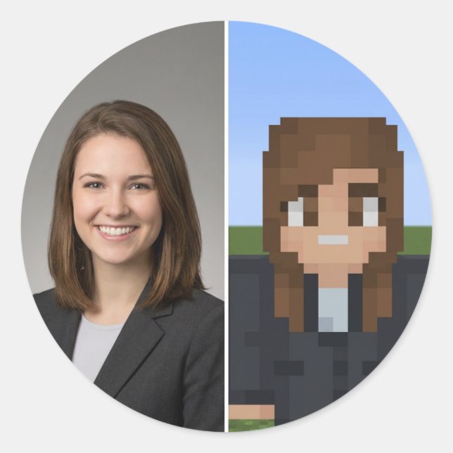 Adesivo de Personagem BlockPix Minecraft (Frente)
