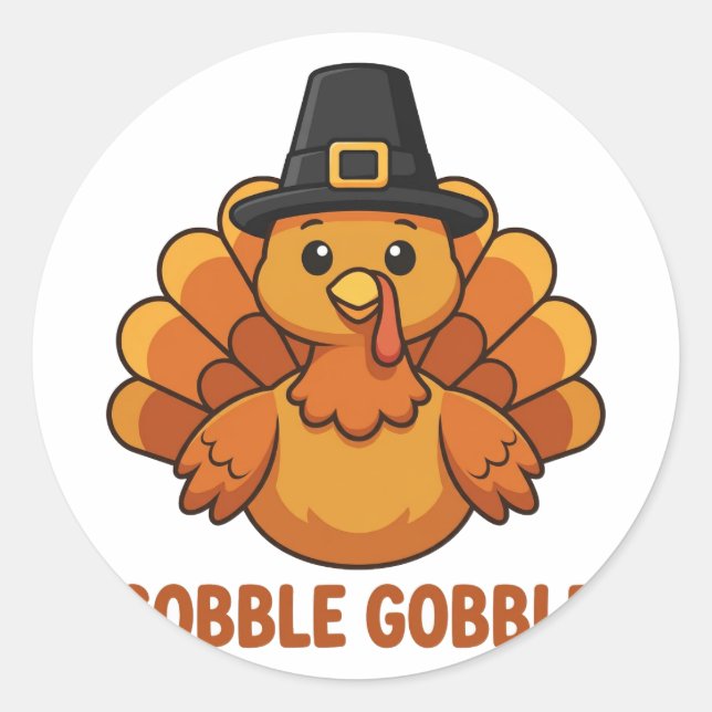 Adesivo de Peru Gobble Gobble (Frente)