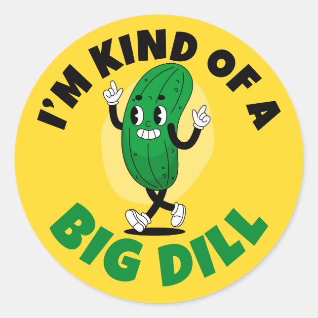 Adesivo de Piada Big Dill 3 polegadas (folha de 6) (Frente)