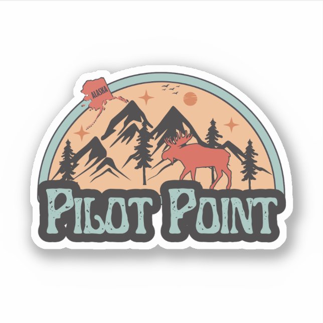 Adesivo de Pilot Point, Alasca (Frente)
