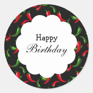 Adesivo de pimenta vermelha e verde