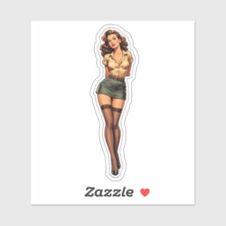 Adesivo de Pin-Up Vintage - Decalque Estilo Anos 4