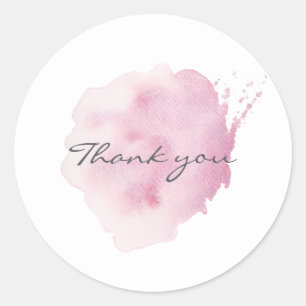 Adesivo de pincelada de aquarela rosa