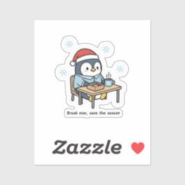 Adesivo de Pinguim Salve a Temporada Agora 