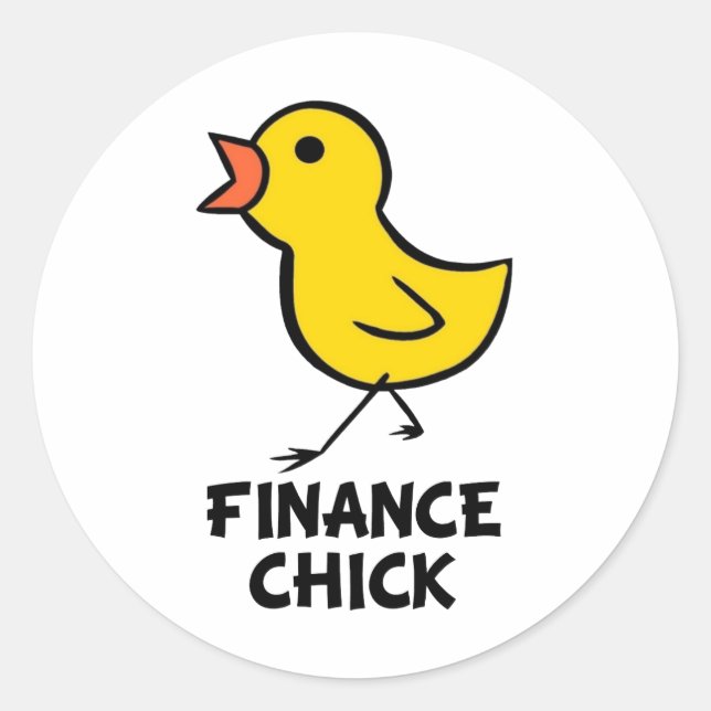 Adesivo de Pintinho financeiro (Frente)