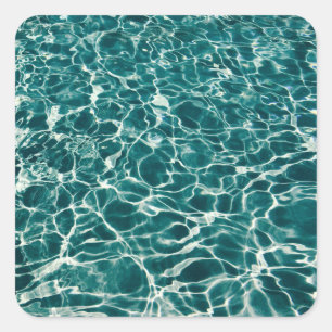 Adesivo de Piscina Verde Teal Quadrado