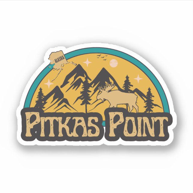 Adesivo de Pitkas Point, Alasca (Frente)