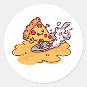 Adesivo de Pizza Kawaii Fofo engraçado e cheio de
