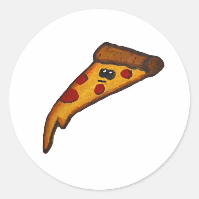 Adesivo de pizza redonda (Frente)