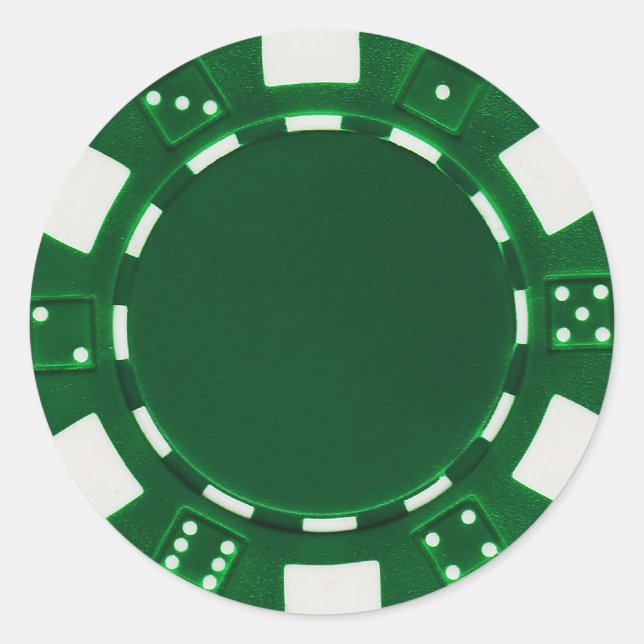 adesivo de pokerchip verde (Frente)