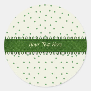 Adesivo de Polkadot Verde e Branco