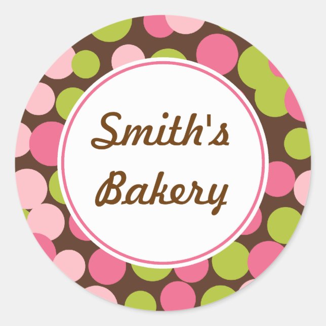 Adesivo de pontos de Limão de morango personalizad (Frente)