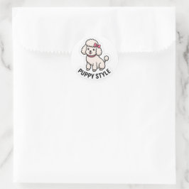 Adesivo de Poodle Fofo no Estilo Cachorrinho – Ama