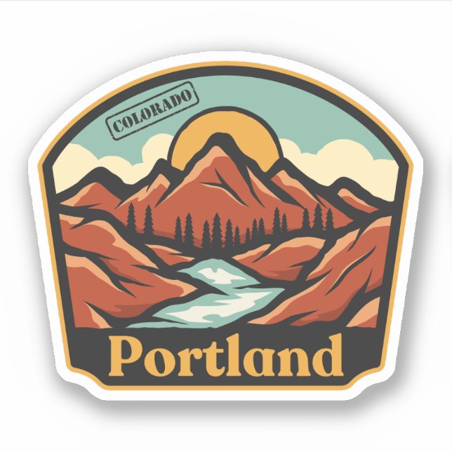 Adesivo de Portland, Colorado (Frente)