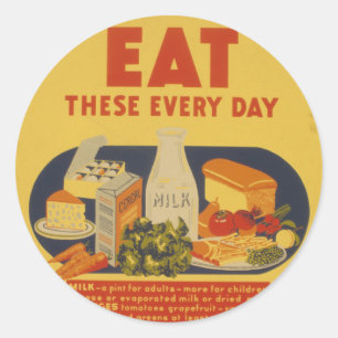 Adesivo de Poster vintage de leite