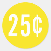 Adesivo de preço amarelo personalizado