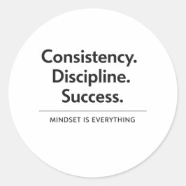 Adesivo de Presente Consistência Disciplina Sucess