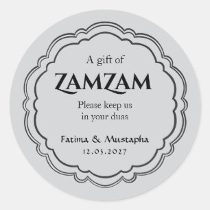 Adesivo de Presente de Água Zamzam Personalizado