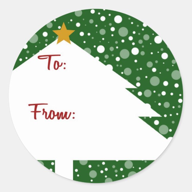 Adesivo de Presente de Árvore de Natal (Frente)