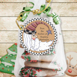 Adesivo de Presente de Comida da Lua de Prim Santa