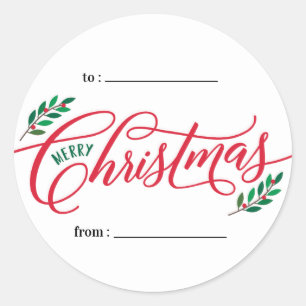 Adesivo de presentes de Natal em sucursais