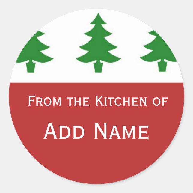 Adesivo de presentes personalizado da cozinha de N (Frente)