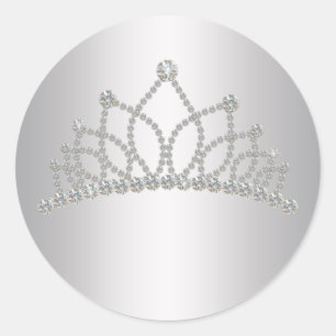 Adesivo de Princesa Tiara de Diamante Elegante