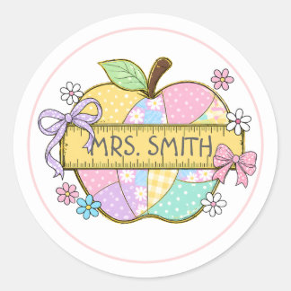 Adesivo de Professora Personalizado Maçã