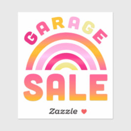 Adesivo de Promoção de Garagem Arco-íris
