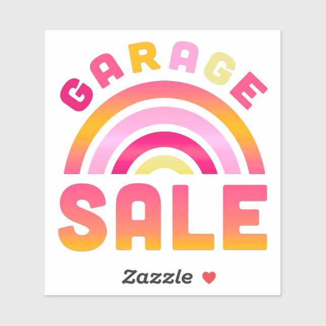 Adesivo de Promoção de Garagem Arco-íris (Folha)