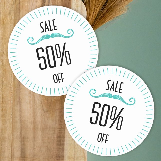 Adesivo de promoção de loja de turquesas exclusivo (Criador carregado)